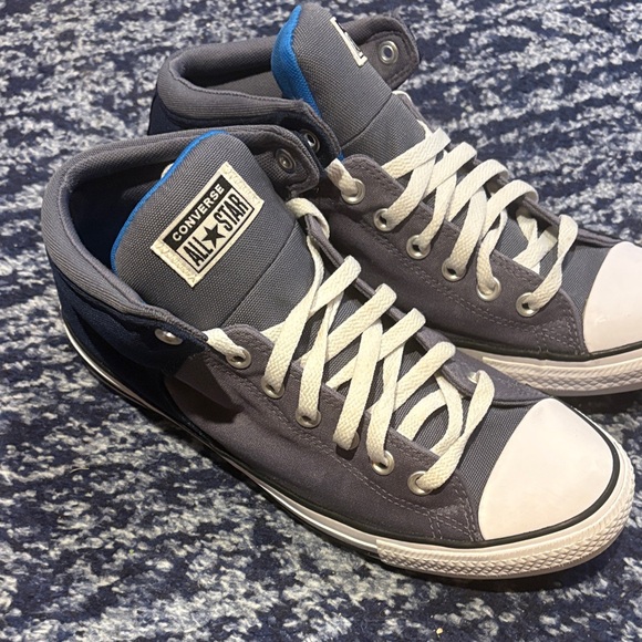 Converse All Star Navy and Grey High-Top Sneakers - Picture 3 of 6